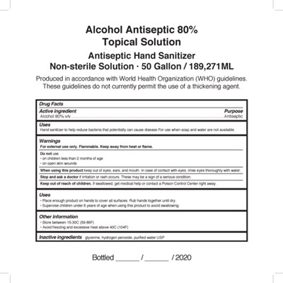 189271 mL Label (Hand Sanitizer Bulk Labels 50gal)